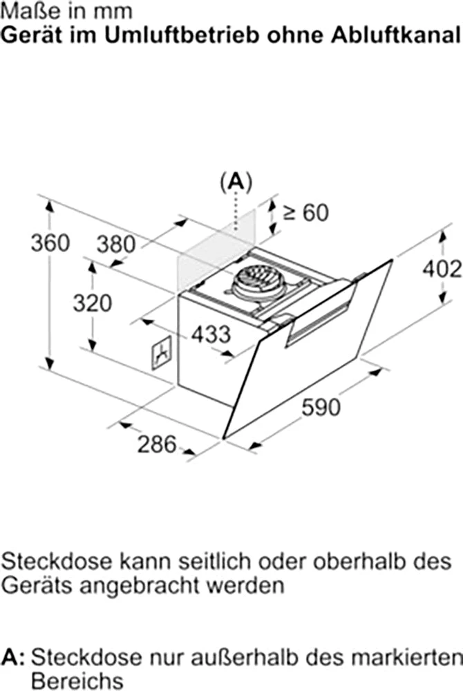 SIEMENS Kopffreihaube LC67KFN20 Serie iQ300 LC67KFN20