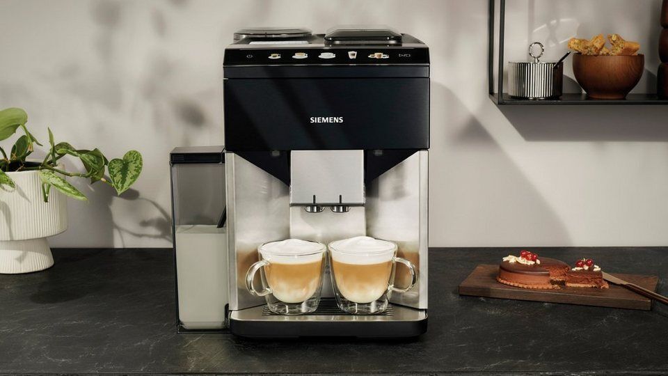 SIEMENS Kaffeevollautomat EQ500 integral TQ517D03, intuitives Farbdisplay, Doppe