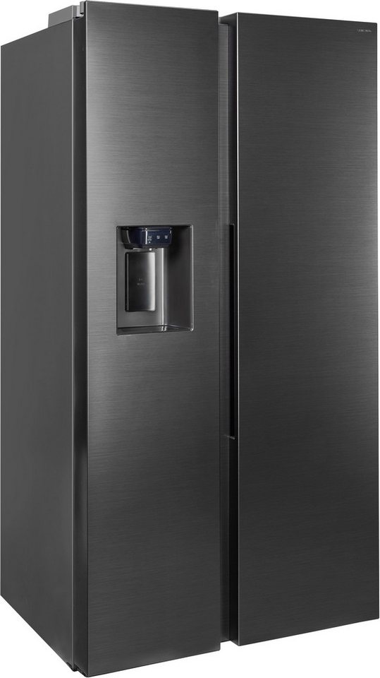 Samsung Side-by-Side RS70F66KBFEF, 178 cm hoch, 91,2 cm breit, Eis- und Wassersp