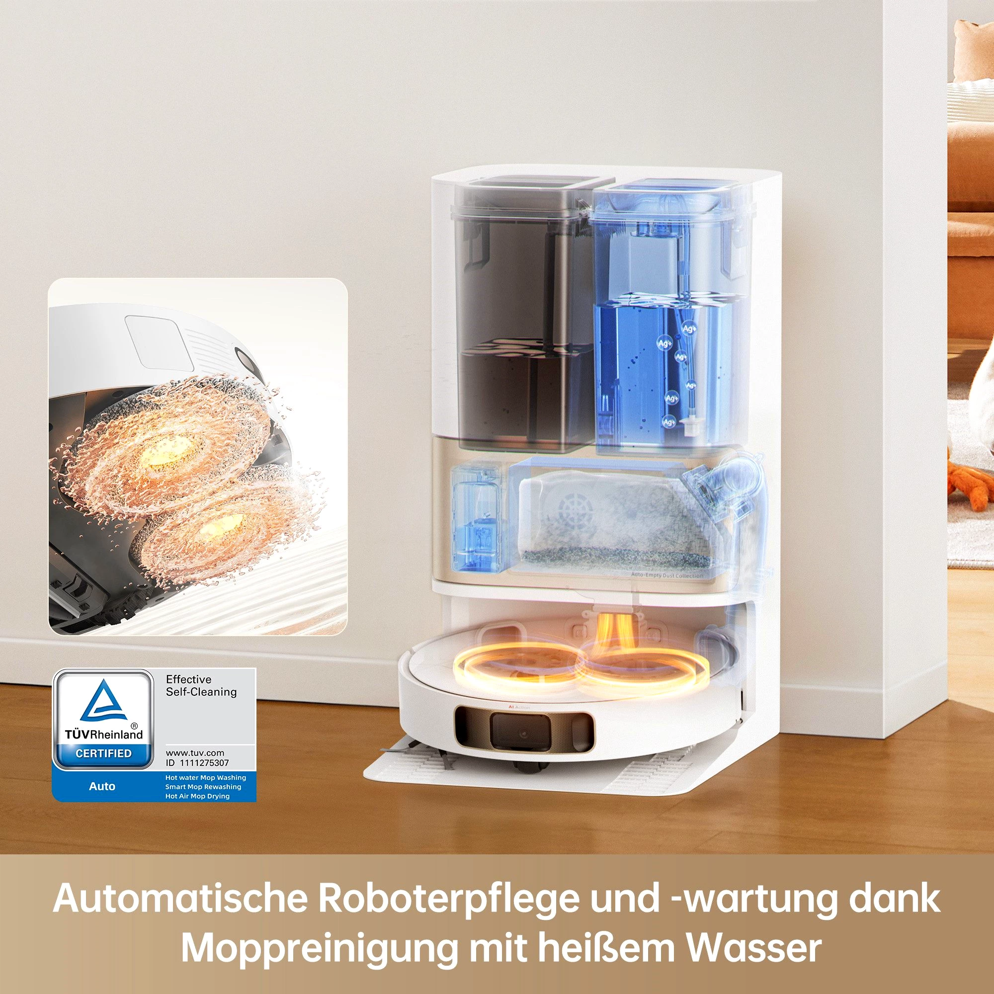 Dreame Saugroboter Saugroboter Dreame L10s Pro Ultra Heat mit Wischfunktion, beutellos