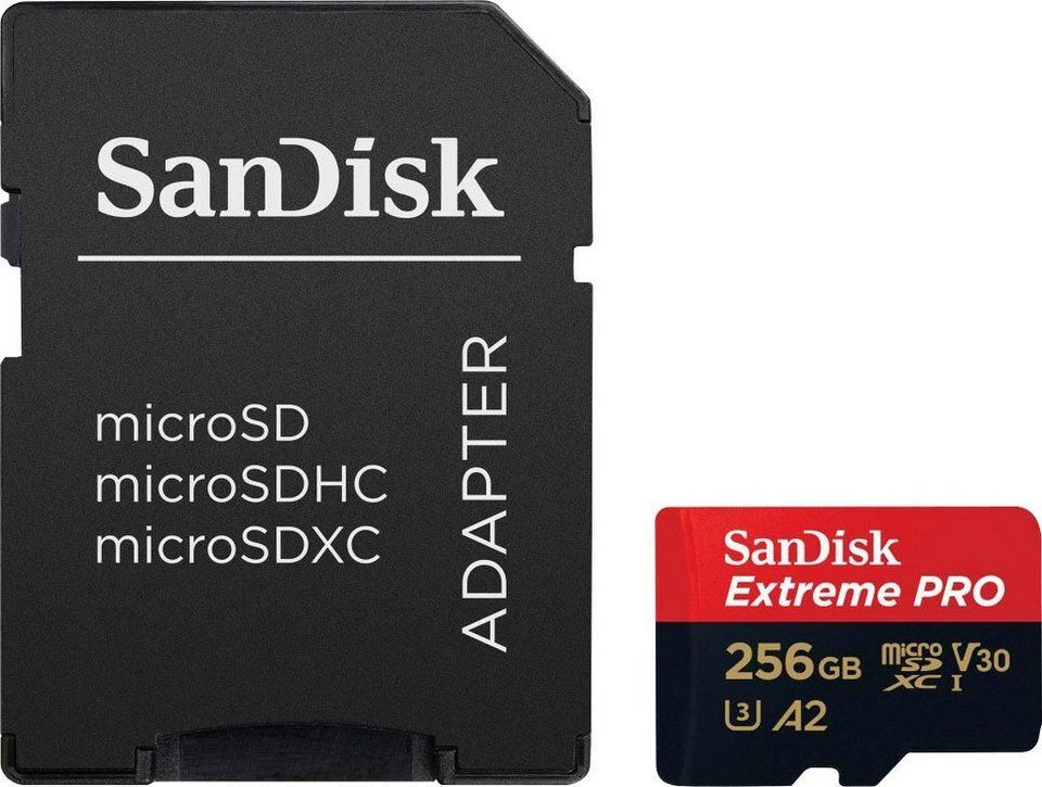 Sandisk Extreme PRO microSDXC™-UHS-I-KARTE Speicherkarte (256 GB, Video Speed Cl