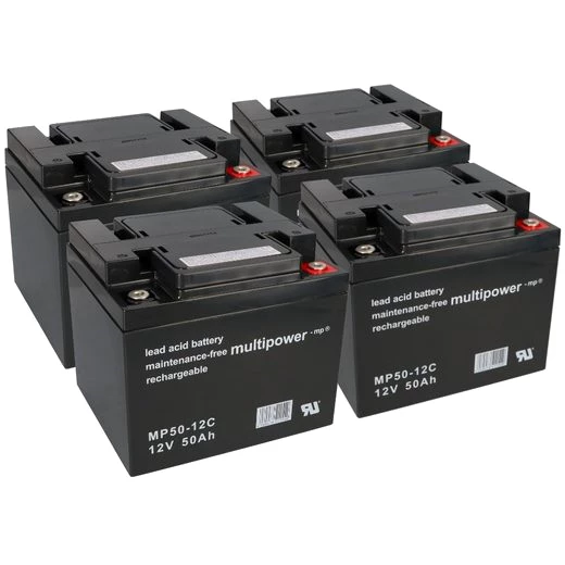 Multipower 4 x 12V 50Ah Blei AGM Multipower Elektromobil-Akku