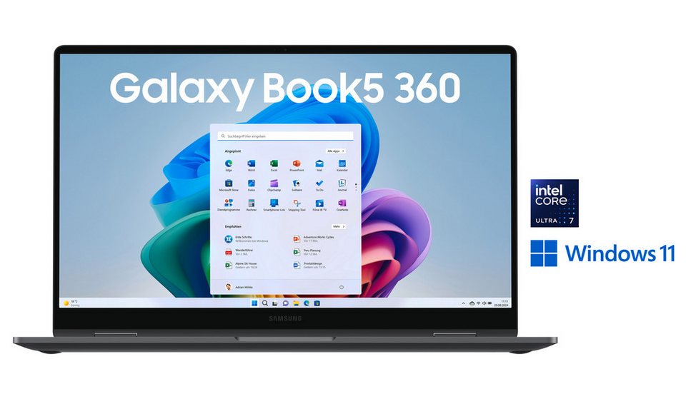 Samsung Galaxy Book5 360 15,6'' (NP750Q) Ultra7 16 GB + 512 GB Convertible Noteb