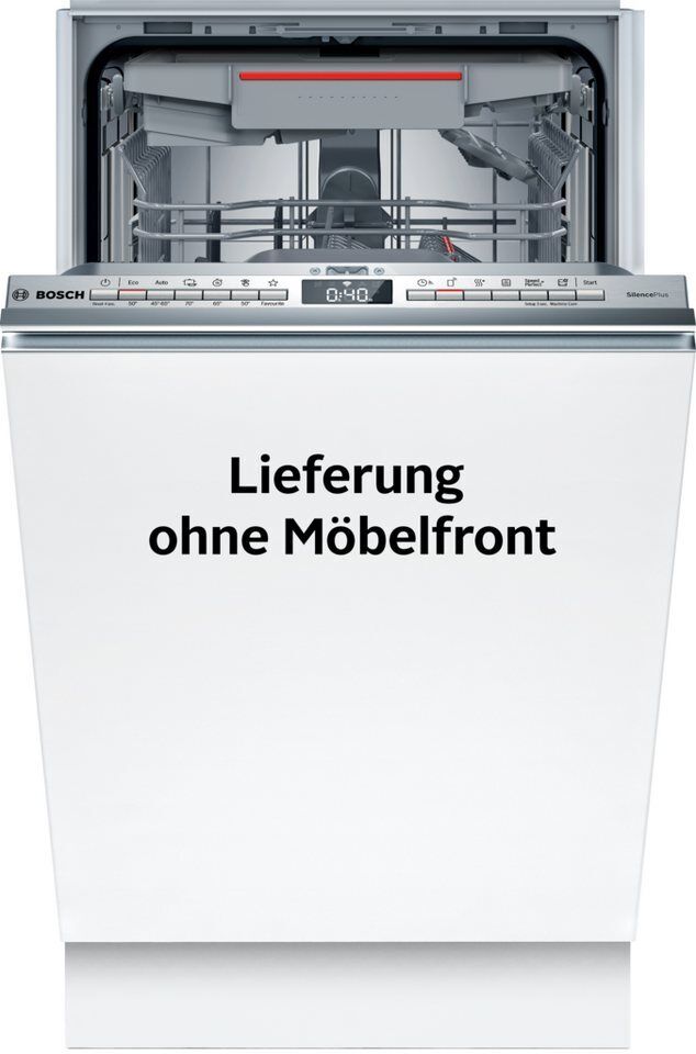 BOSCH vollintegrierbarer Geschirrspüler Serie 4 SPV4HMX49E, 10 Maßgedecke, Info