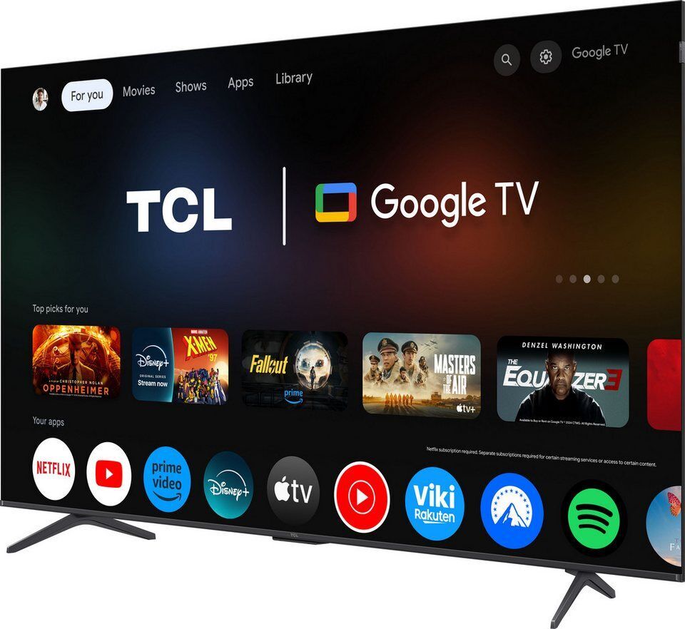 TCL 75P81KXB QLED-Fernseher (189 cm/75 Zoll, 4K Ultra HD, Google TV, Smart-TV, 1
