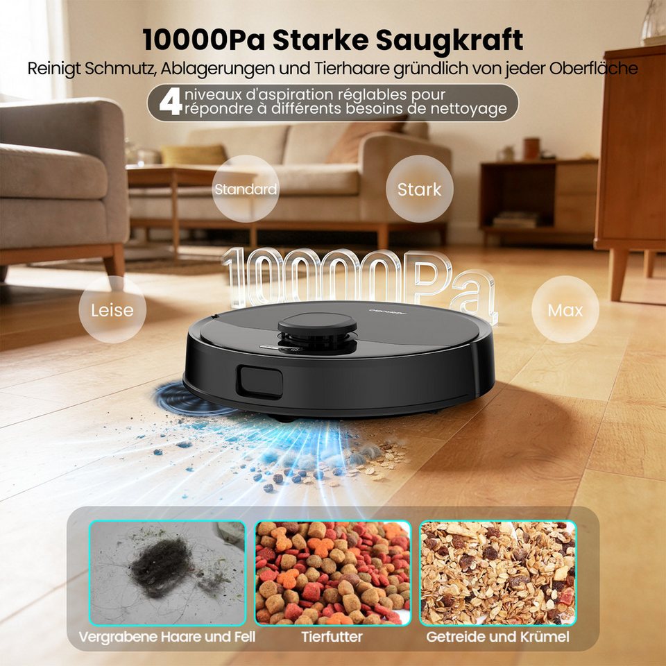 AIRROBO Nass-Trocken-Saugroboter M2 Saugroboter mit Wischfunktion, All-in-One-St