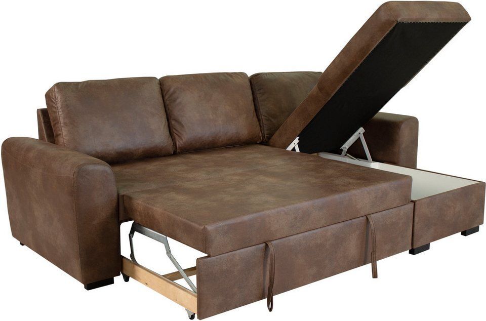 Trends by HG Ecksofa Poll L-Form, B: 245 cm, mit Bettfunktion & Bettkasten