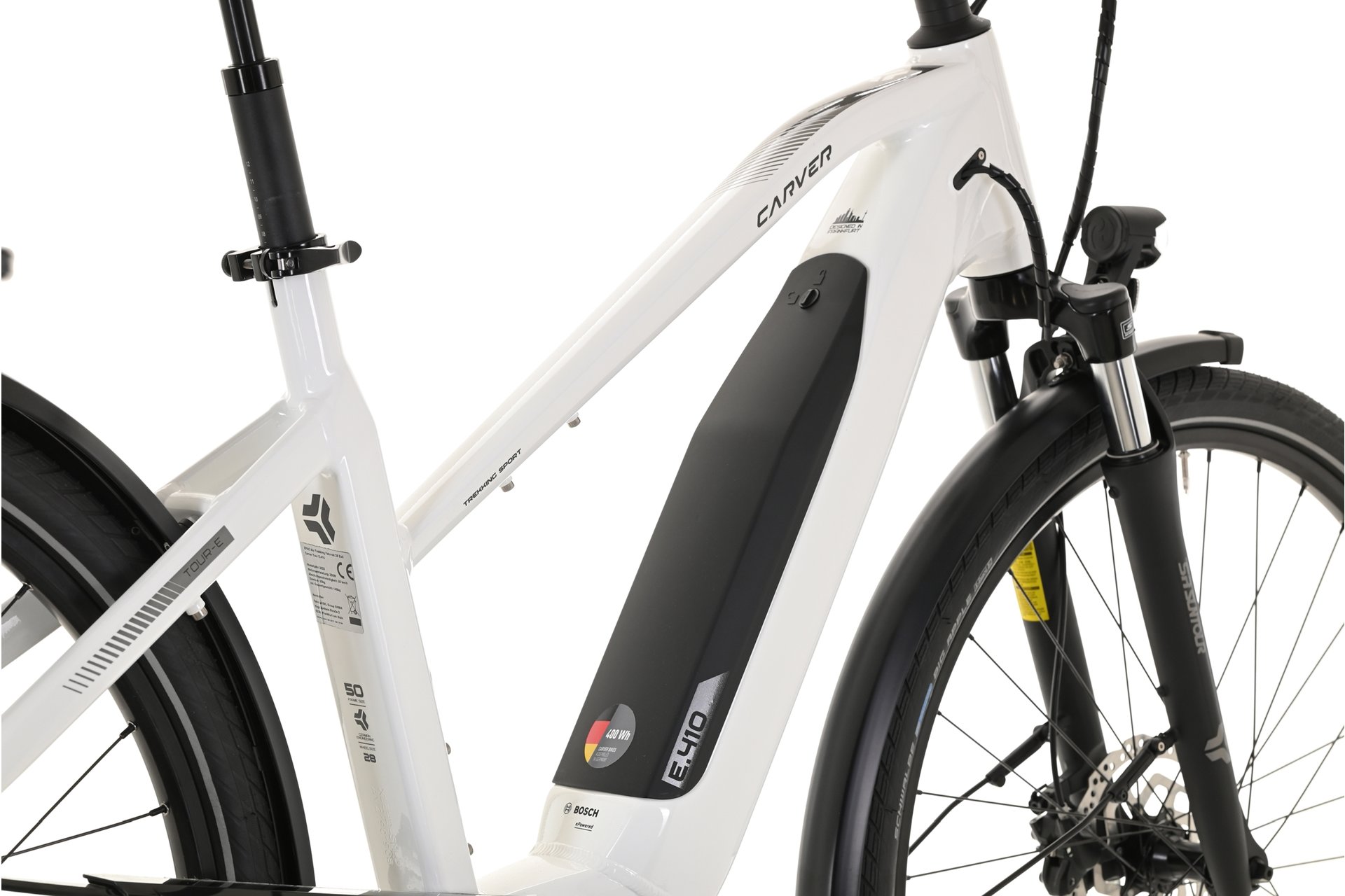 Carver Tour E.410 - 400 Wh - 28 Zoll - Trapez - 2026 Weiß