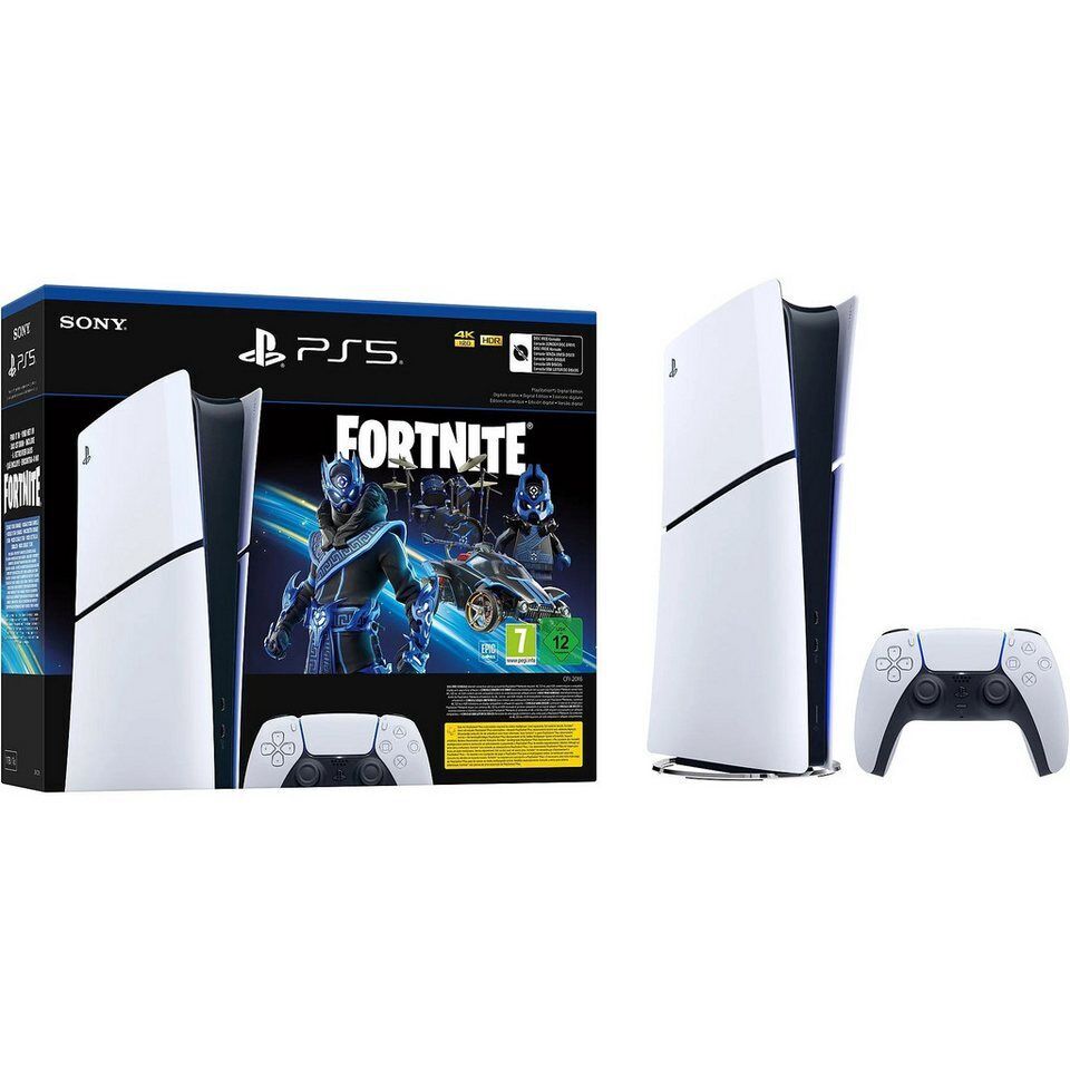 Playstation PlayStation 5 Slim Digital ohne Laufwerk + Fortnite Gutschein 1TB (D