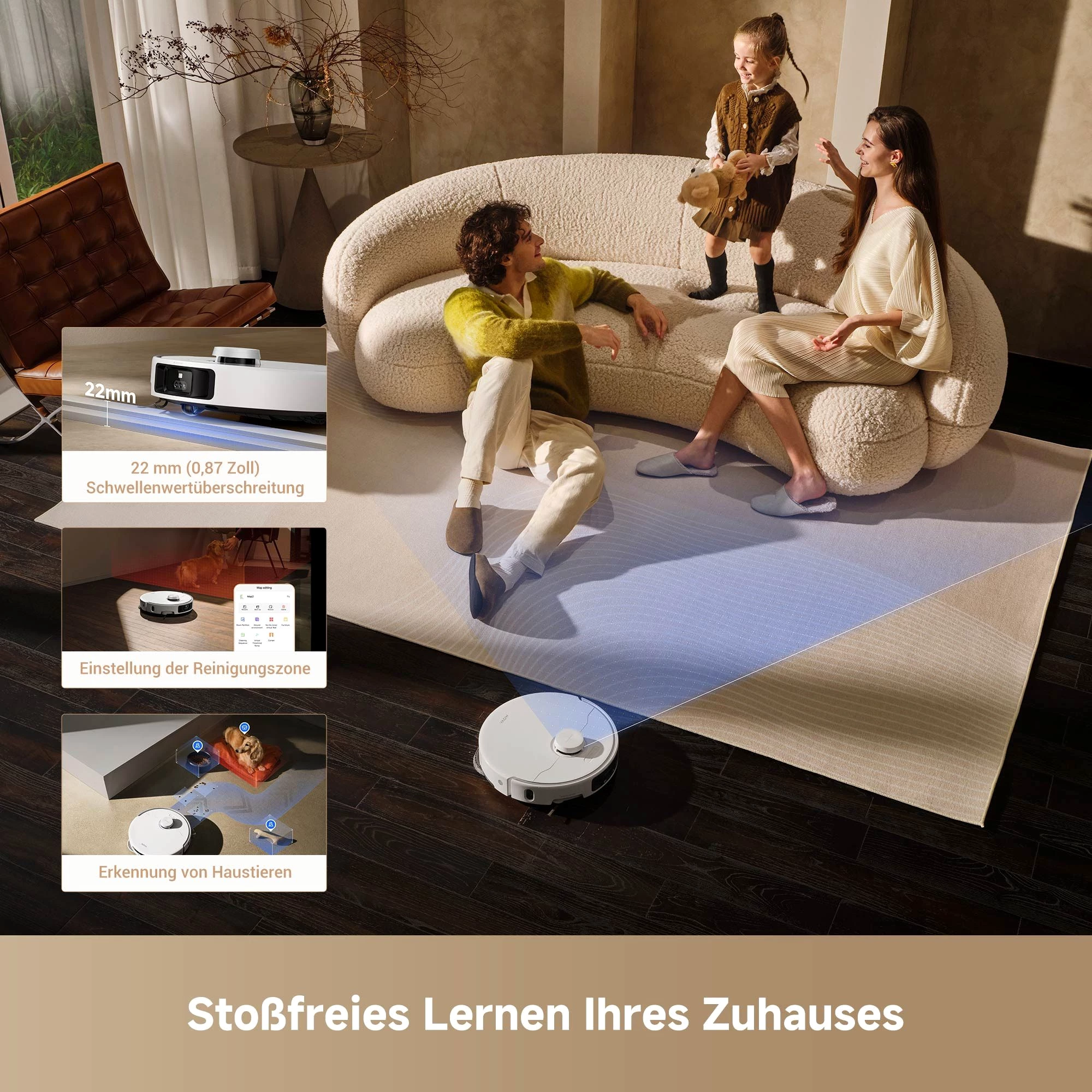 Dreame Saugroboter Mova P50 Pro Ultra mit Wischfunktion, 700 W, 19000Pa Saugkraft