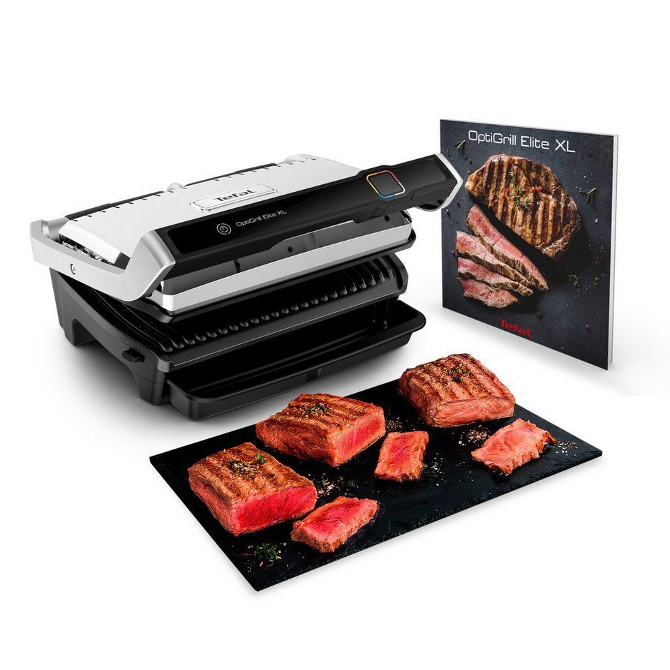 Tefal Kontaktgrill OptiGrill Elite XL, spülmaschinengeeignete Platten, 2200 W, C