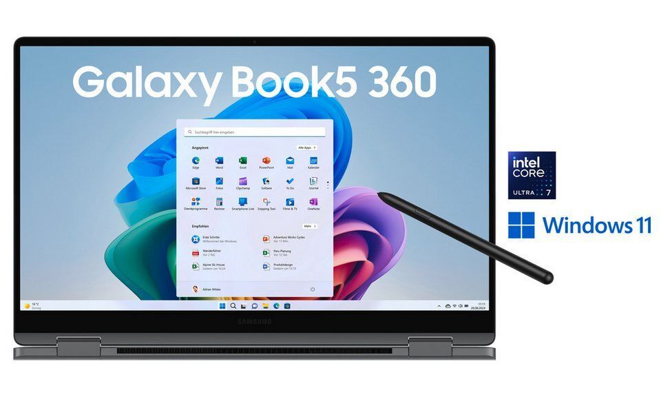 Samsung Galaxy Book5 360 15,6'' (NP750Q) Ultra7 16 GB + 512 GB Convertible Noteb