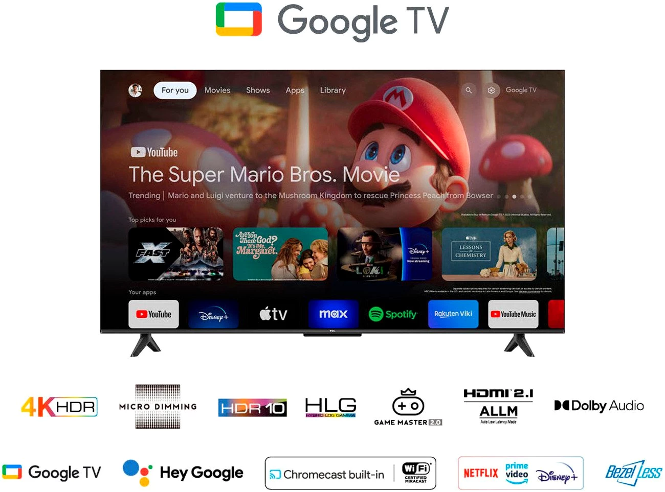 TCL 85V6BX1 LED-Fernseher (215 cm/85 Zoll, 4K Ultra HD, Android TV, Google TV, Smart-TV)