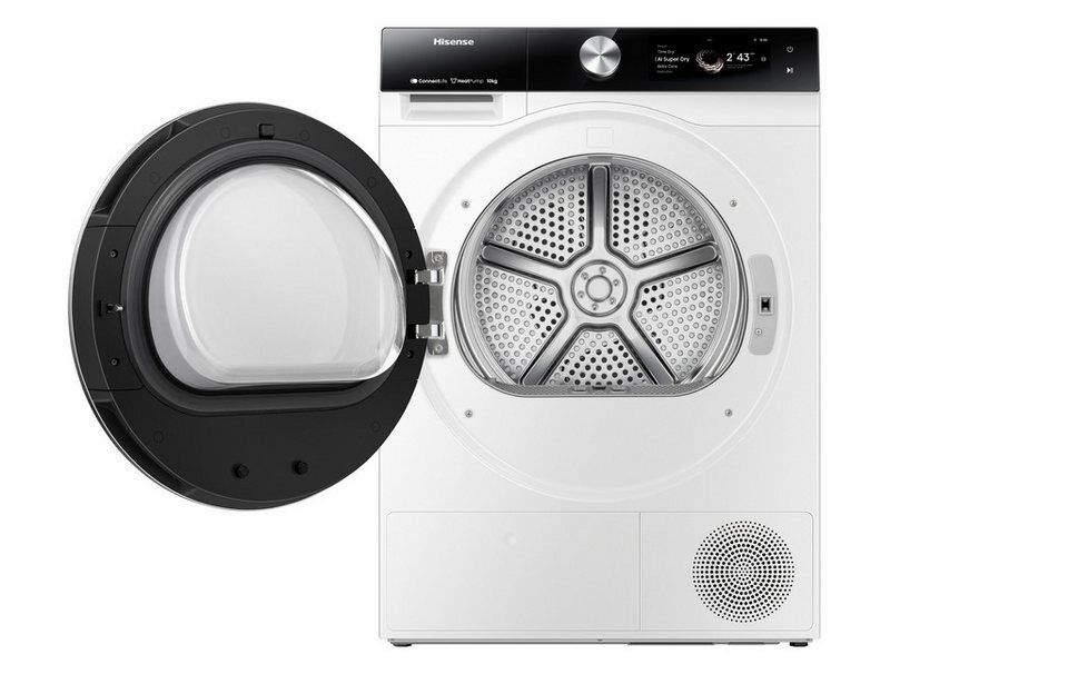 Hisense Wärmepumpentrockner DH7S107BW, Dynamisches TFT-Touch-Display