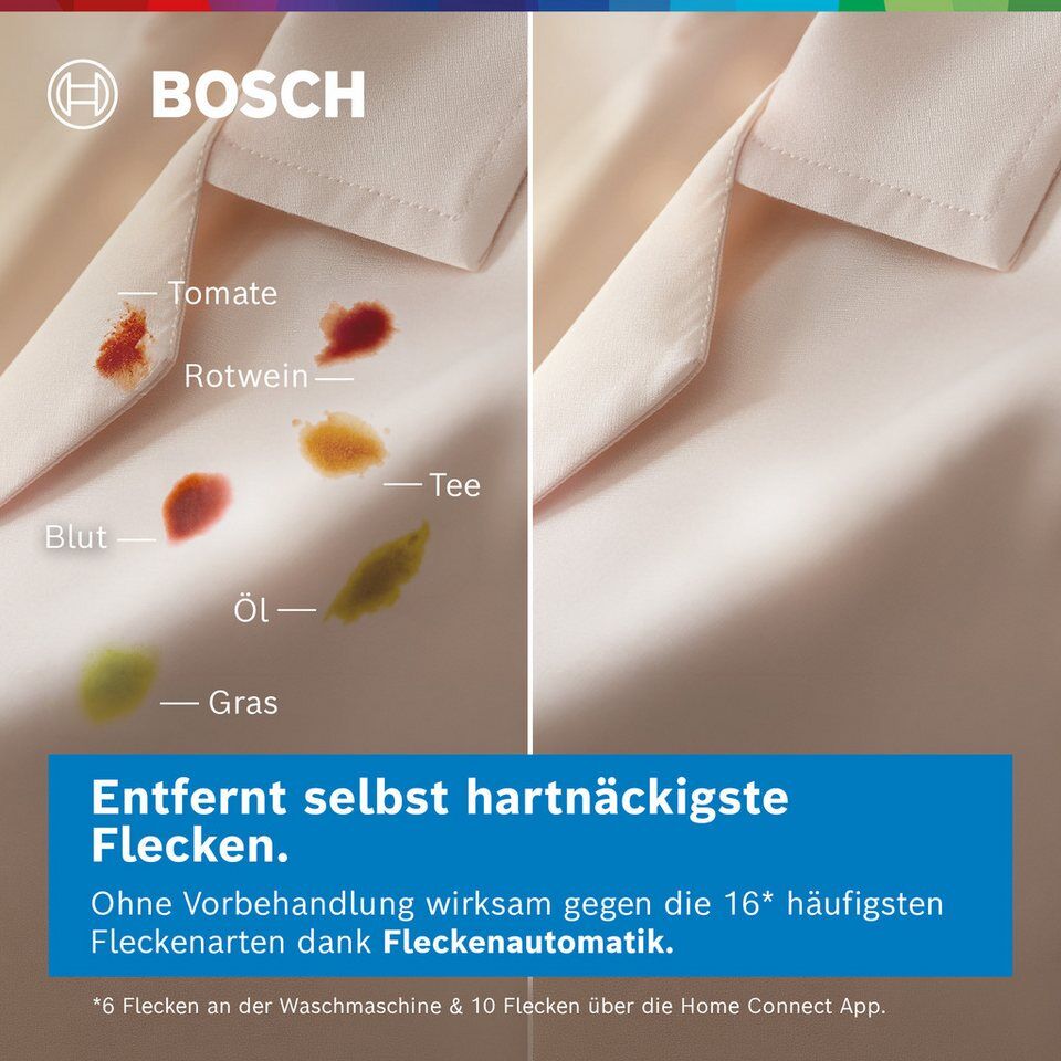 BOSCH Waschmaschine Serie 6 WGG244ZV0, 9 kg, 1400 U/min, Knitter-Programm Iron A