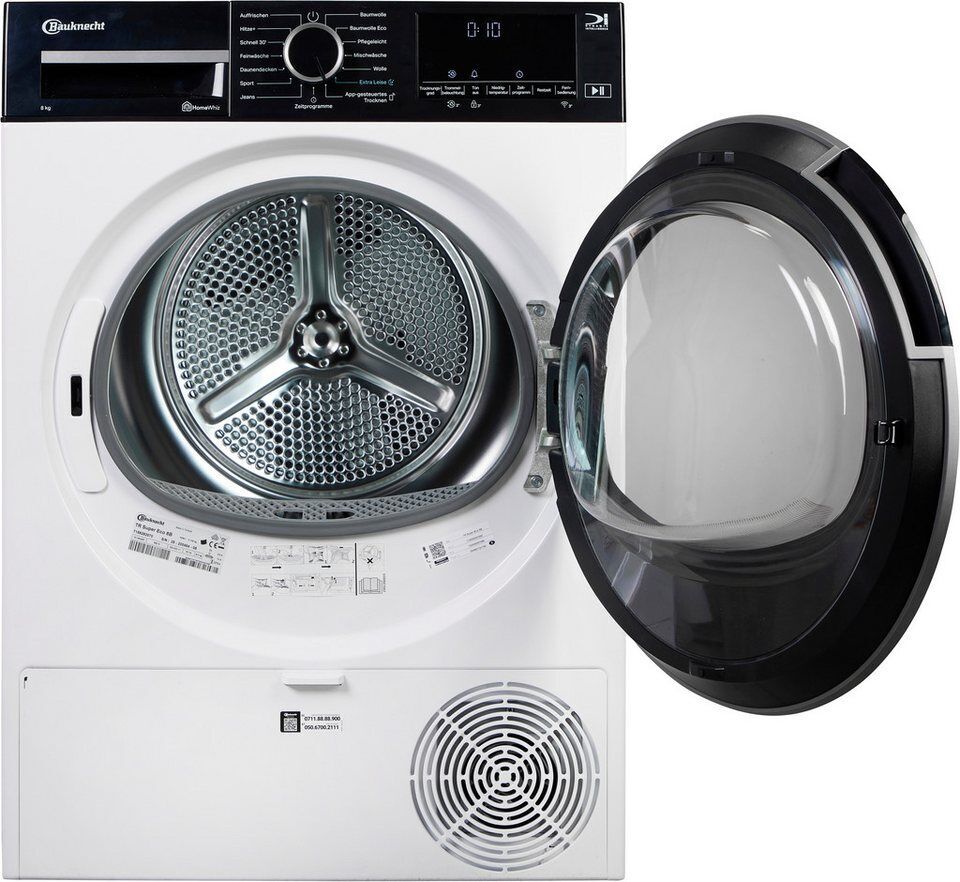 BAUKNECHT Wärmepumpentrockner TR Super Eco 8B, Intelligentes Trocknen dank Dynam