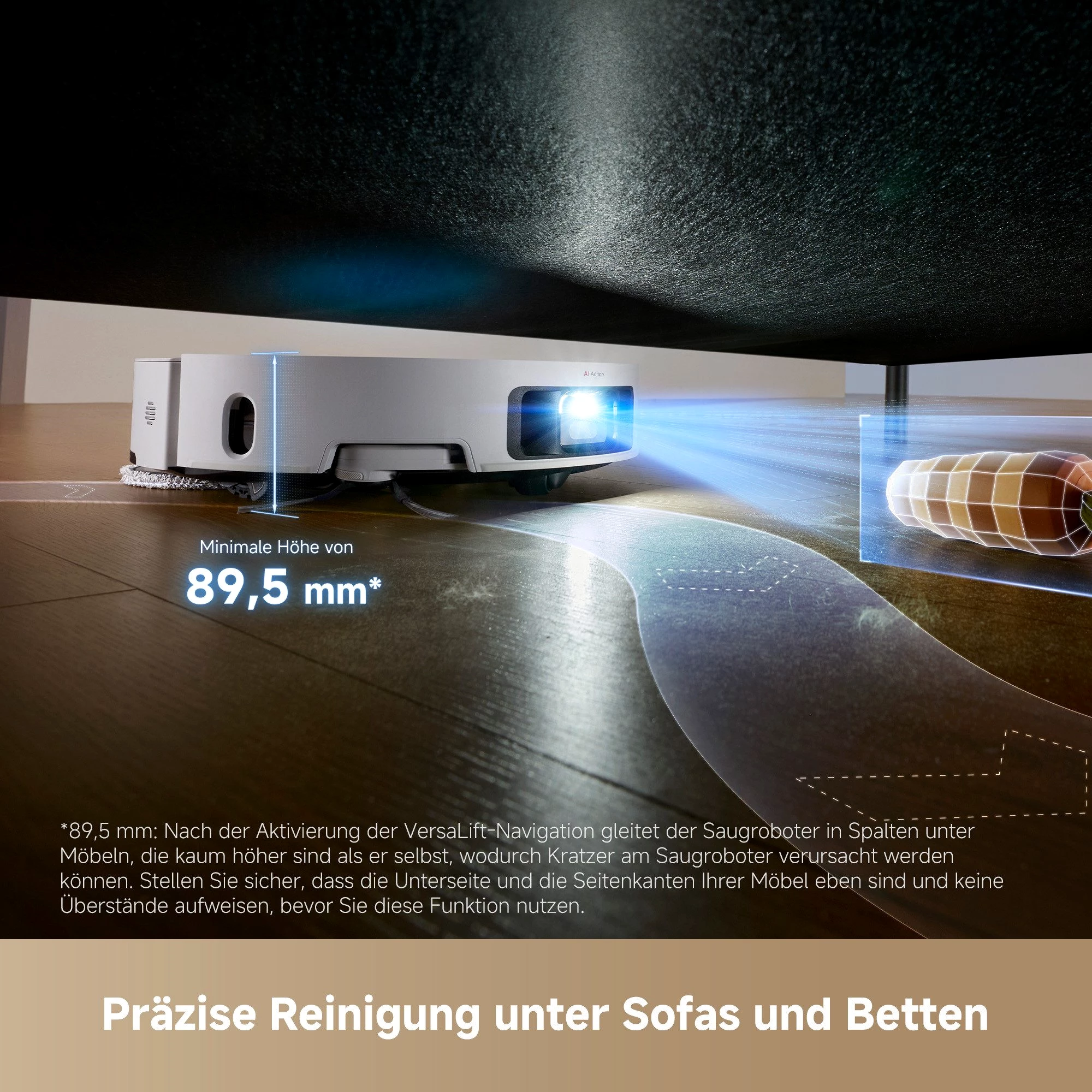 Dreame Wischroboter L50 Pro Ultra, 600 W, 19500Pa Saugkraft, Vollautomatische Basisstation