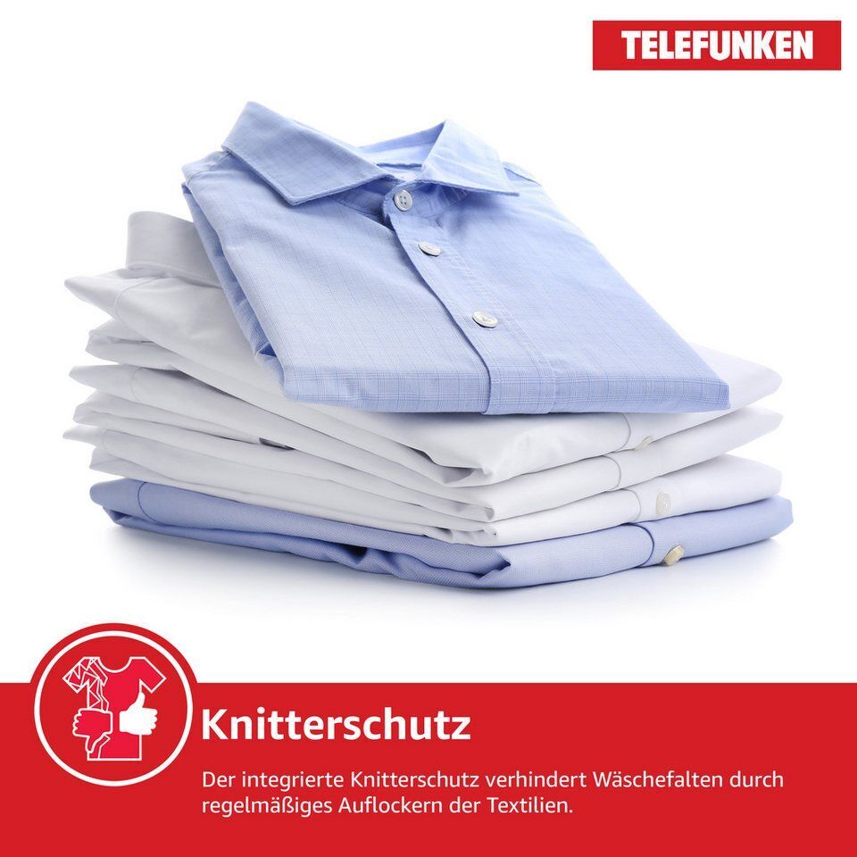 Telefunken Wärmepumpentrockner TWP7EW, 7kg Trockner mit Knitterschutz, Wäschetro