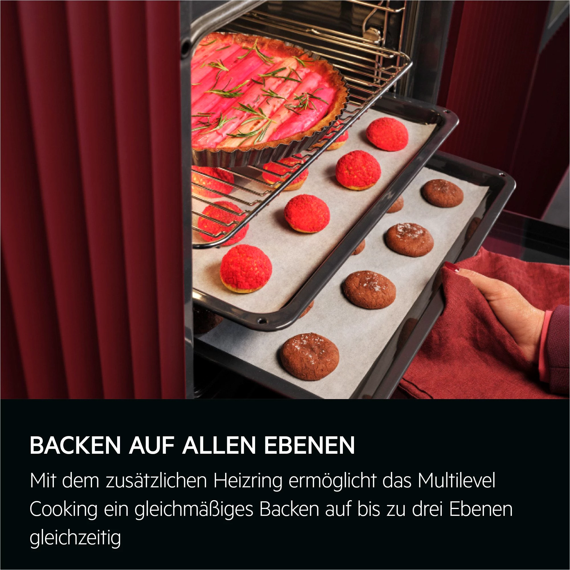AEG Elektro-Herd-Set Serie 5000 HH24HSB, Aqua Clean, Multilevel Cooking