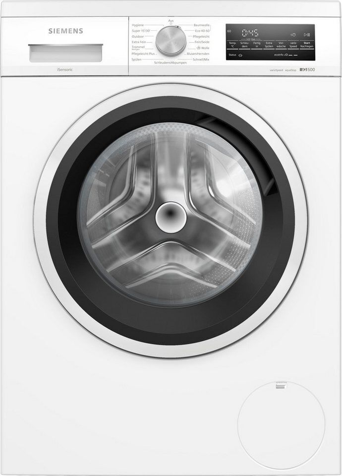 SIEMENS Waschmaschine iQ500 WU14UT42, 9 kg, 1400 U/min, Unterbaufähig, Outdoor-P