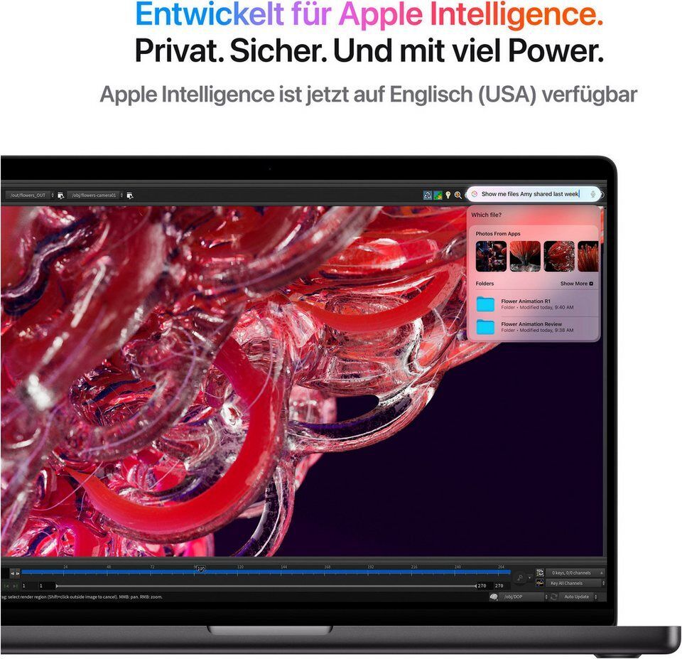 Apple MacBook Pro 14" M4 Notebook (36,07 cm/14,2 Zoll, Apple M4 M4, 10-Core GPU,