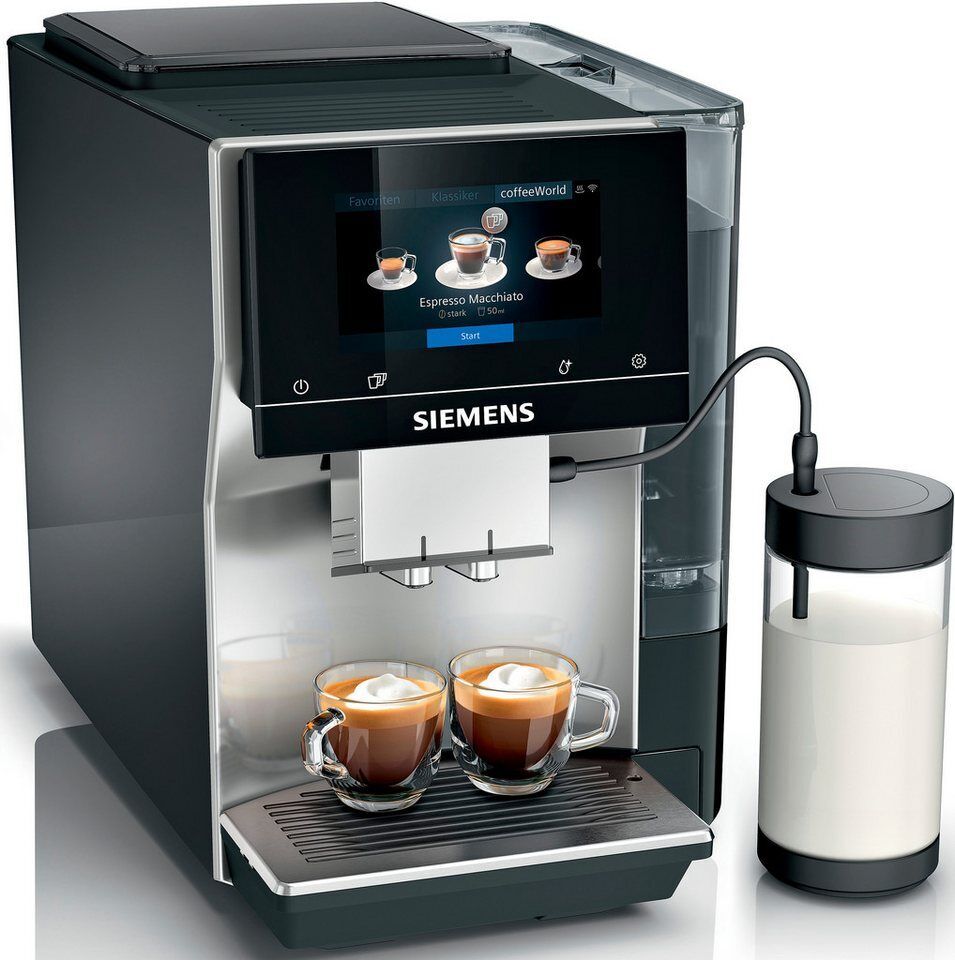 SIEMENS Kaffeevollautomat EQ700 classic TP715D47, Cold Brew, intuitives 5" TFT-D