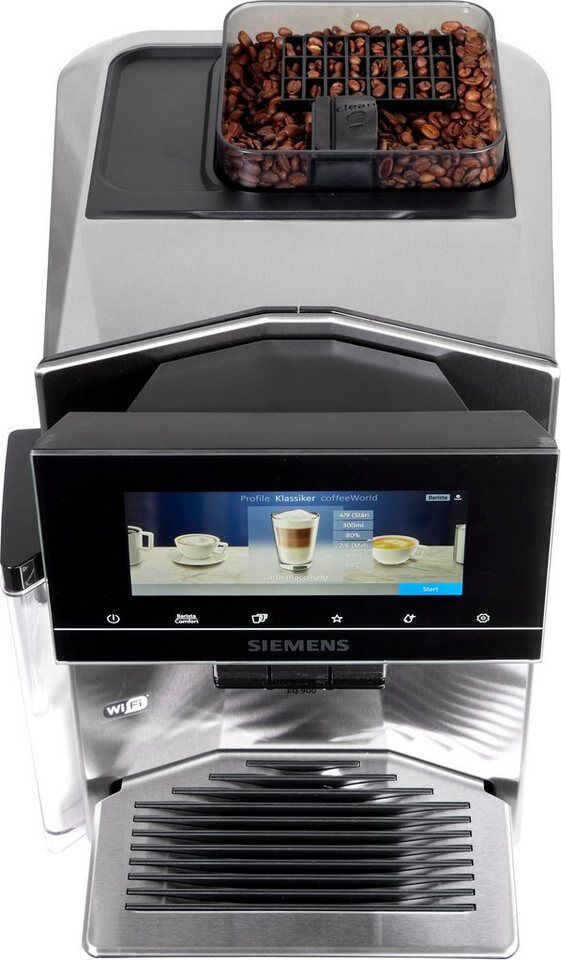 SIEMENS Kaffeevollautomat EQ900 TQ903D43, intuitives 6,8" TFT-Display, Geräuschr