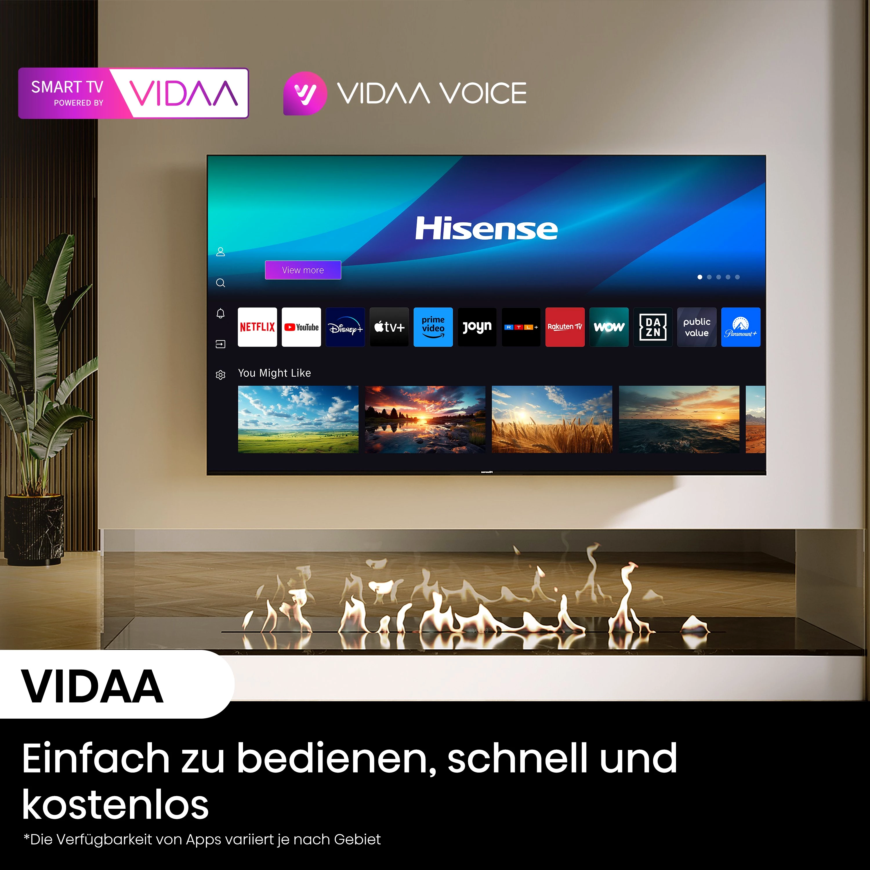 Hisense 65U7NQ Mini-LED-Fernseher (164 cm/65 Zoll, 4K Ultra HD, Smart-TV, 4KUHD, ULED, Mini LED)