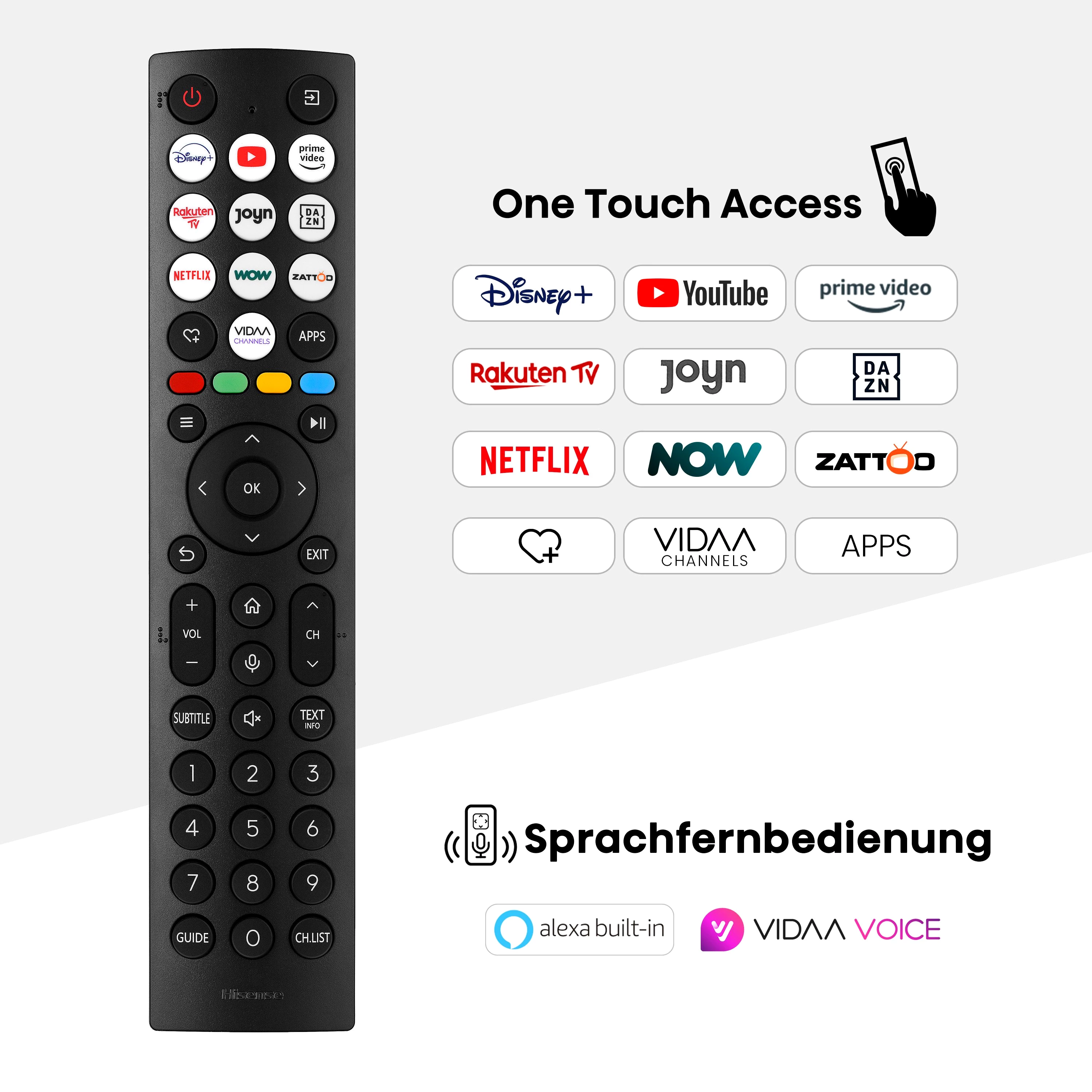 Hisense 65E6NT LED-Fernseher (164 cm/65 Zoll, 4K Ultra HD, Smart-TV, 4K UHD)