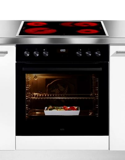 AEG Elektro-Herd-Set Serie 5000 HH24HSB, Aqua Clean, Multilevel Cooking