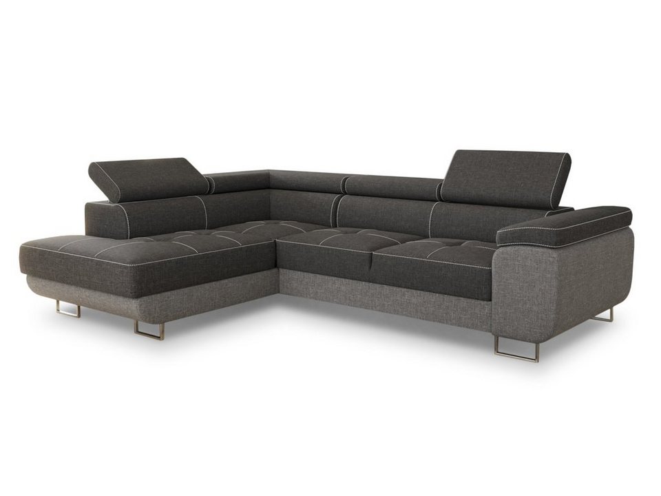 Sofnet Ecksofa Caris, mit Schlaffunktion und Bettkasten, Wohnlandschaft mit eins