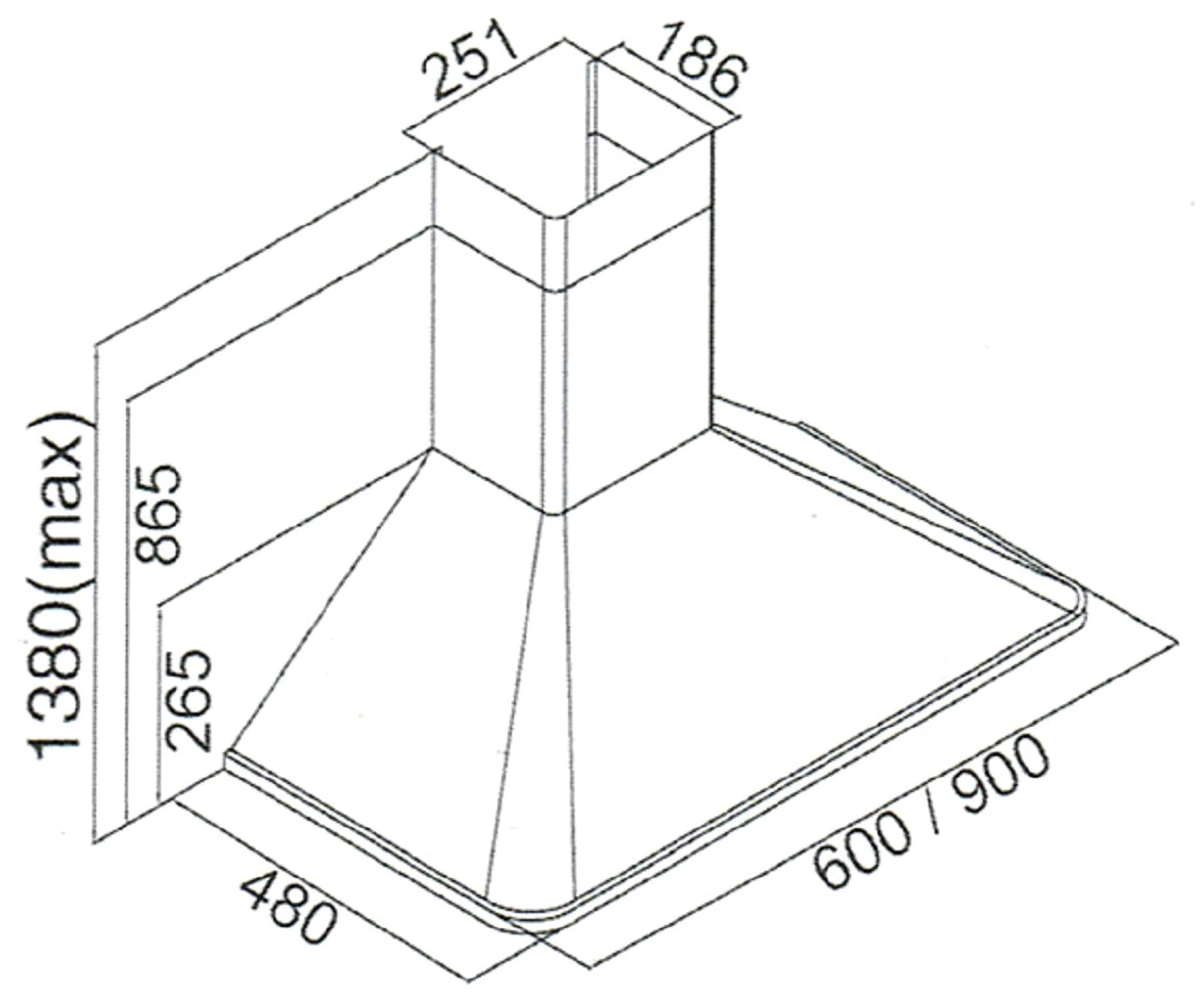 Kaiser Küchengeräte Wandhaube A 9315 RotEm ECO/// Dunstabzugshaube 90 cm Abzugshaube,Abluft