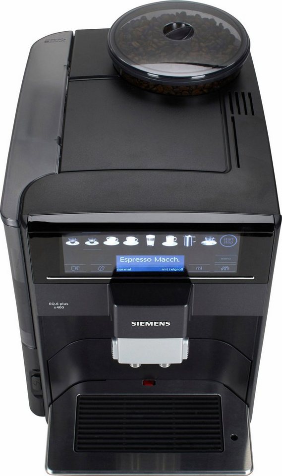 SIEMENS Kaffeevollautomat EQ6 plus s400 TE654509DE, Doppeltassenfunktion, Kerami
