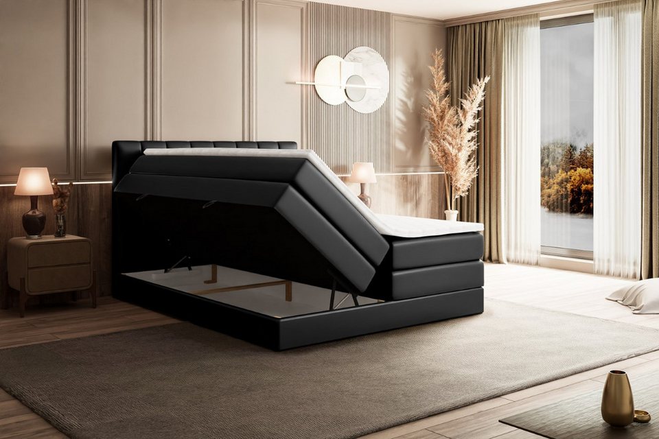 ALTDECOR Boxspringbett OTTA KING (Multipocket-Matratze H4, H3 Matratze Bonellfed