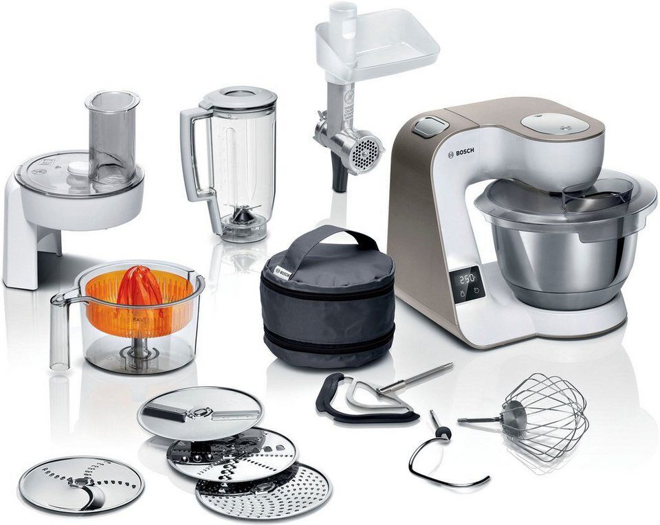 BOSCH Küchenmaschine Serie 4 MUM5XW40, integr. Waage, Durchlaufschnitzler, weiß/