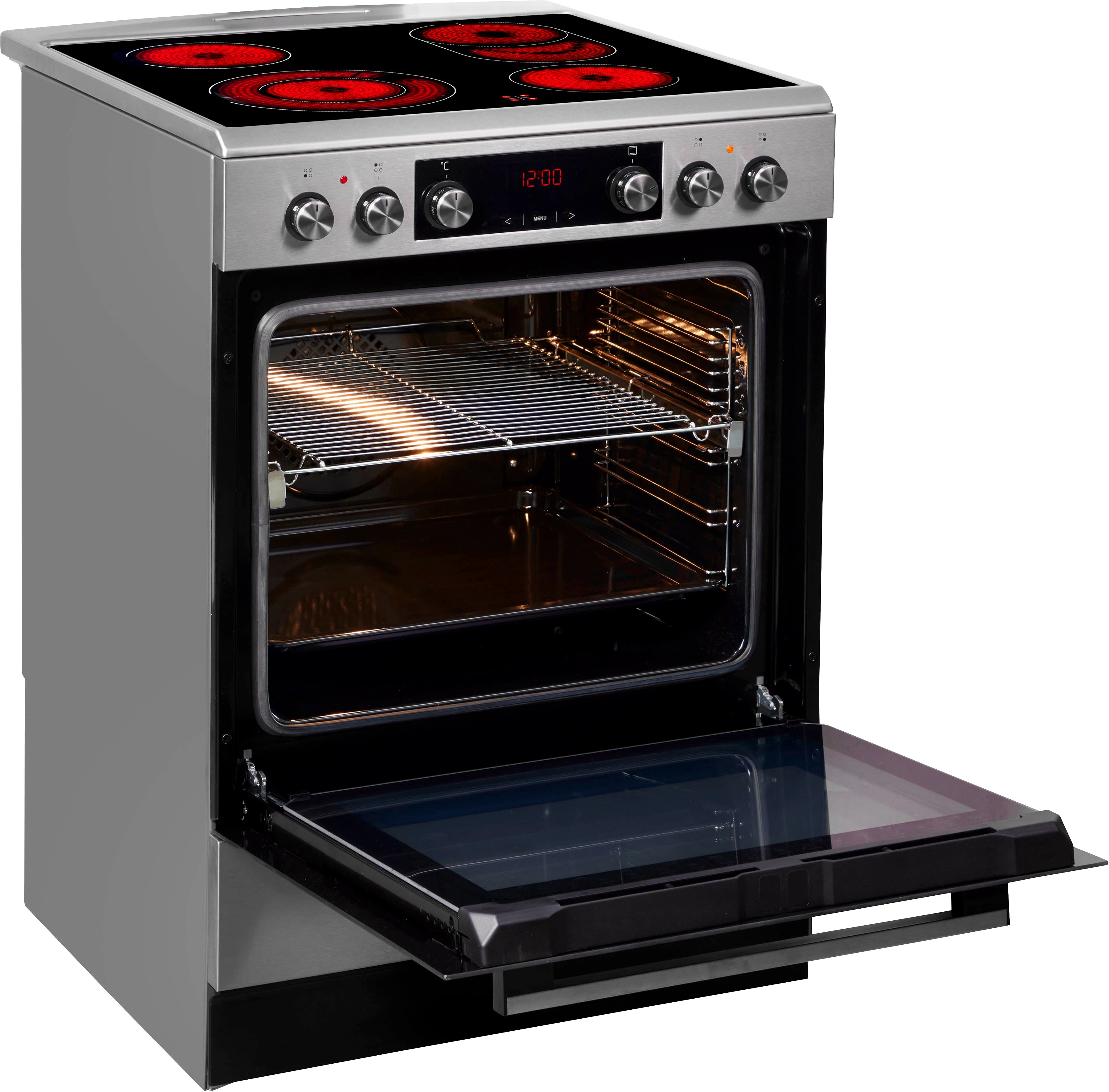 Amica Elektro-Standherd SHCX 913 100 E, mit 1-fach-Teleskopauszug, Steam Clean