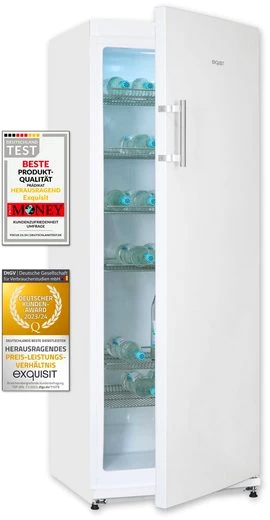 exquisit Getränkekühlschrank GKS31-V-H-280E weiss, 163 cm hoch, 60 cm breit