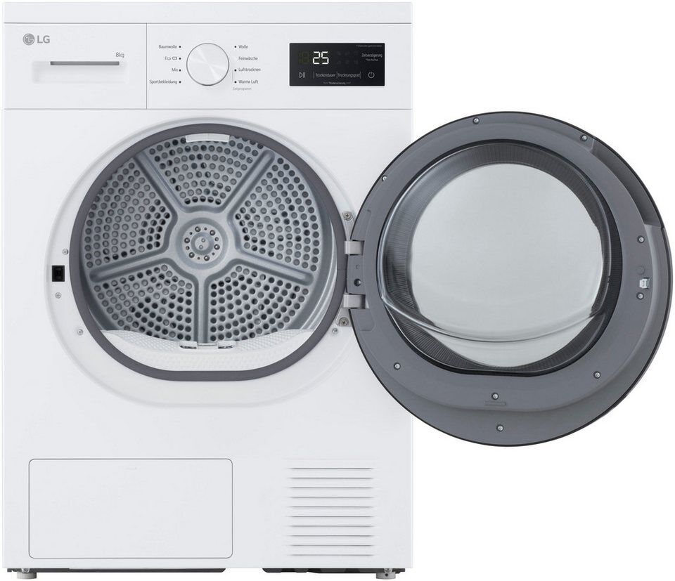 LG Wärmepumpentrockner RT80B2, Sicherheitsglastür