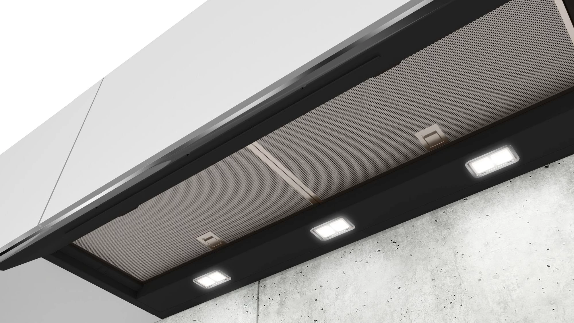 SIEMENS Zwischenbauhaube LJ97BAM60 Integrierte Designhaube 90 cm Klarglas schwarz