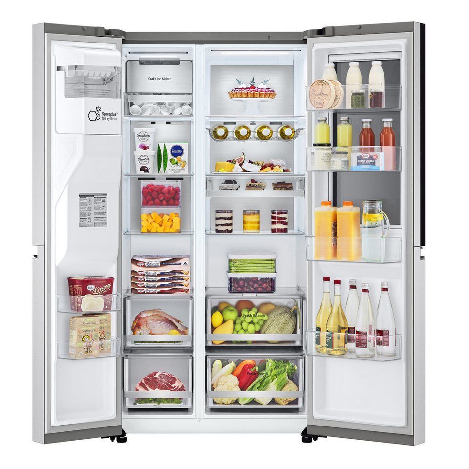 LG Side-by-Side GSXV90BSDE, 179 cm hoch, 91,3 cm breit, Craft Ice Bereiter, Inst