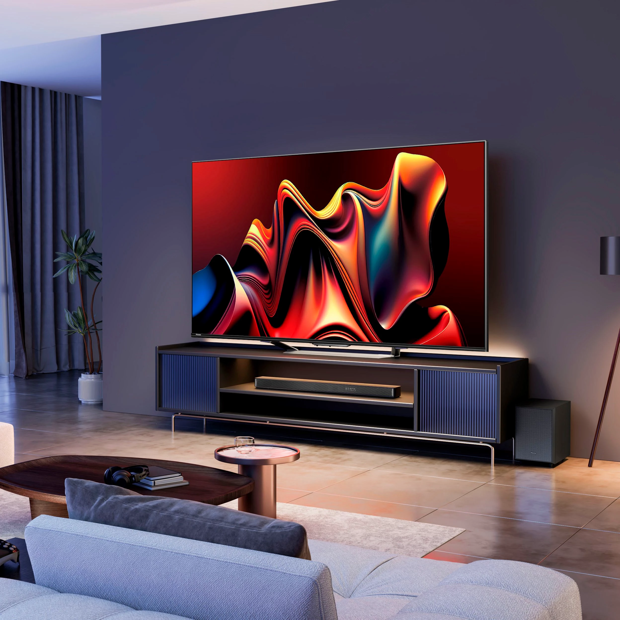 Hisense 65U7NQ Mini-LED-Fernseher (164 cm/65 Zoll, 4K Ultra HD, Smart-TV, 4KUHD, ULED, Mini LED)
