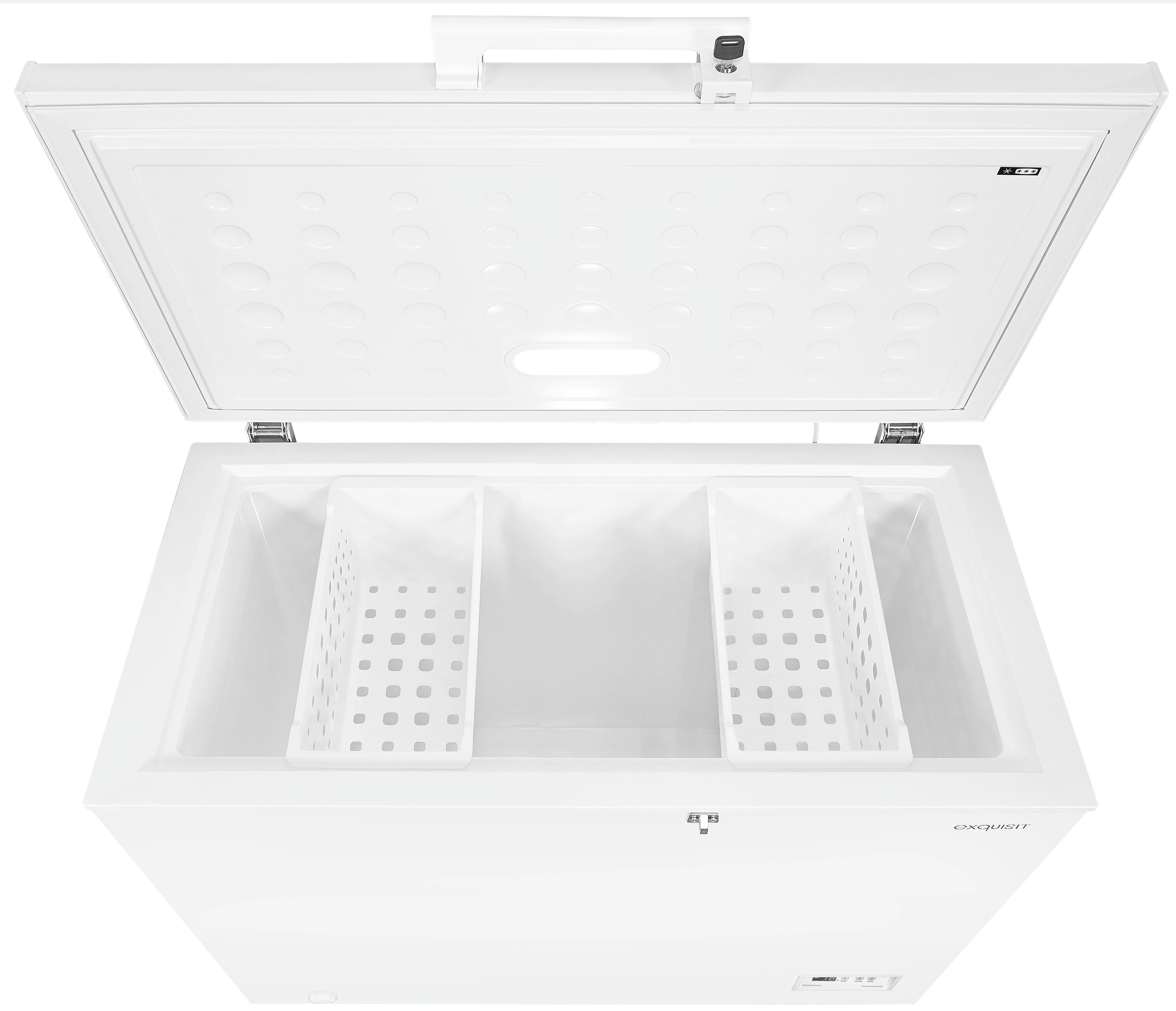 exquisit Gefriertruhe GT320-HE-041D weiss, 112 cm breit, 308 l, 308 Liter Nutzinhalt