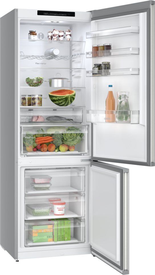 BOSCH Kühl-/Gefrierkombination Serie 4 KGN492IAF, 203 cm hoch, 70 cm breit