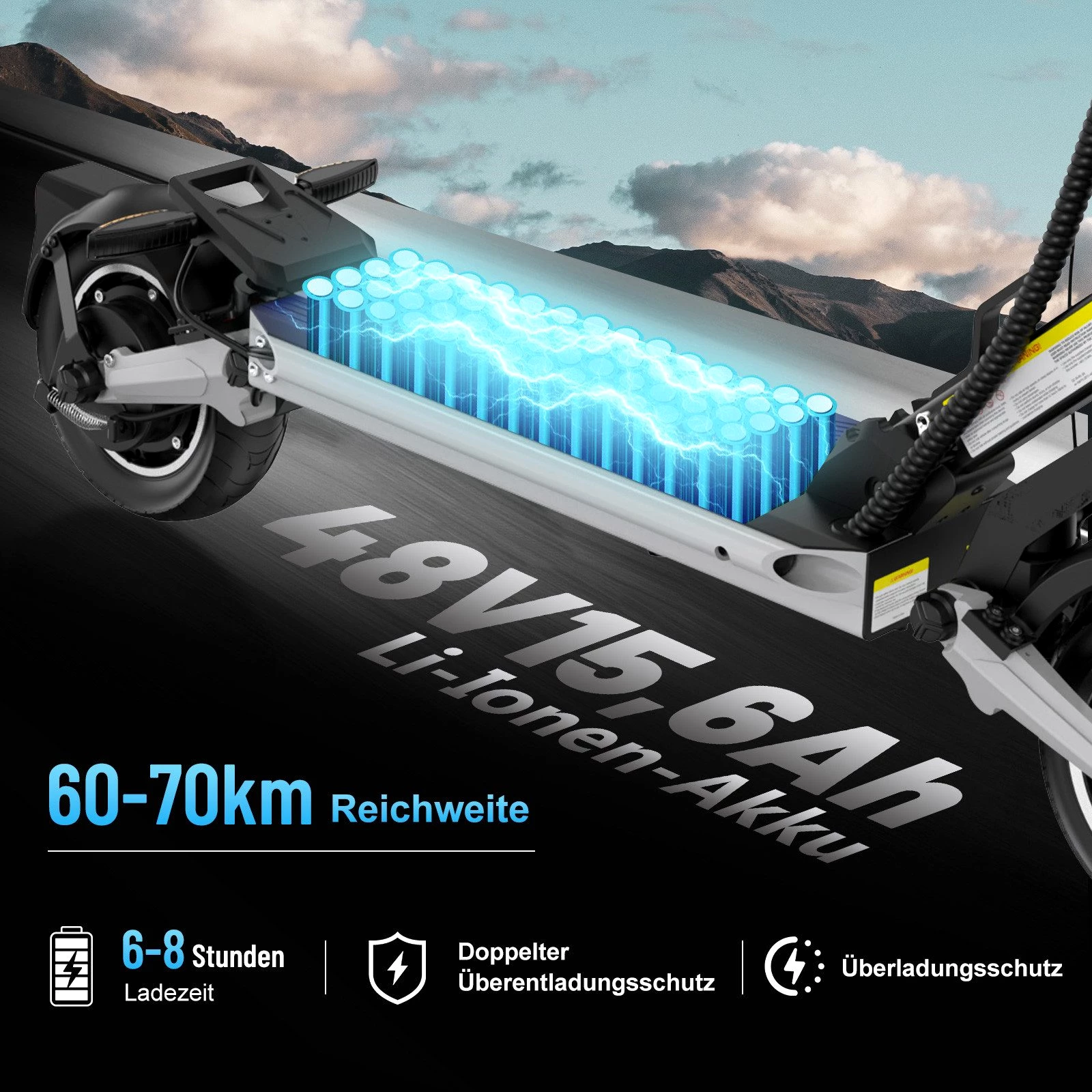 HITWAY E-Scooter 8,5 Zoll Klappbar E-roller 20km/h, 500W, mit Strassenzulassung , 20,00 km/h