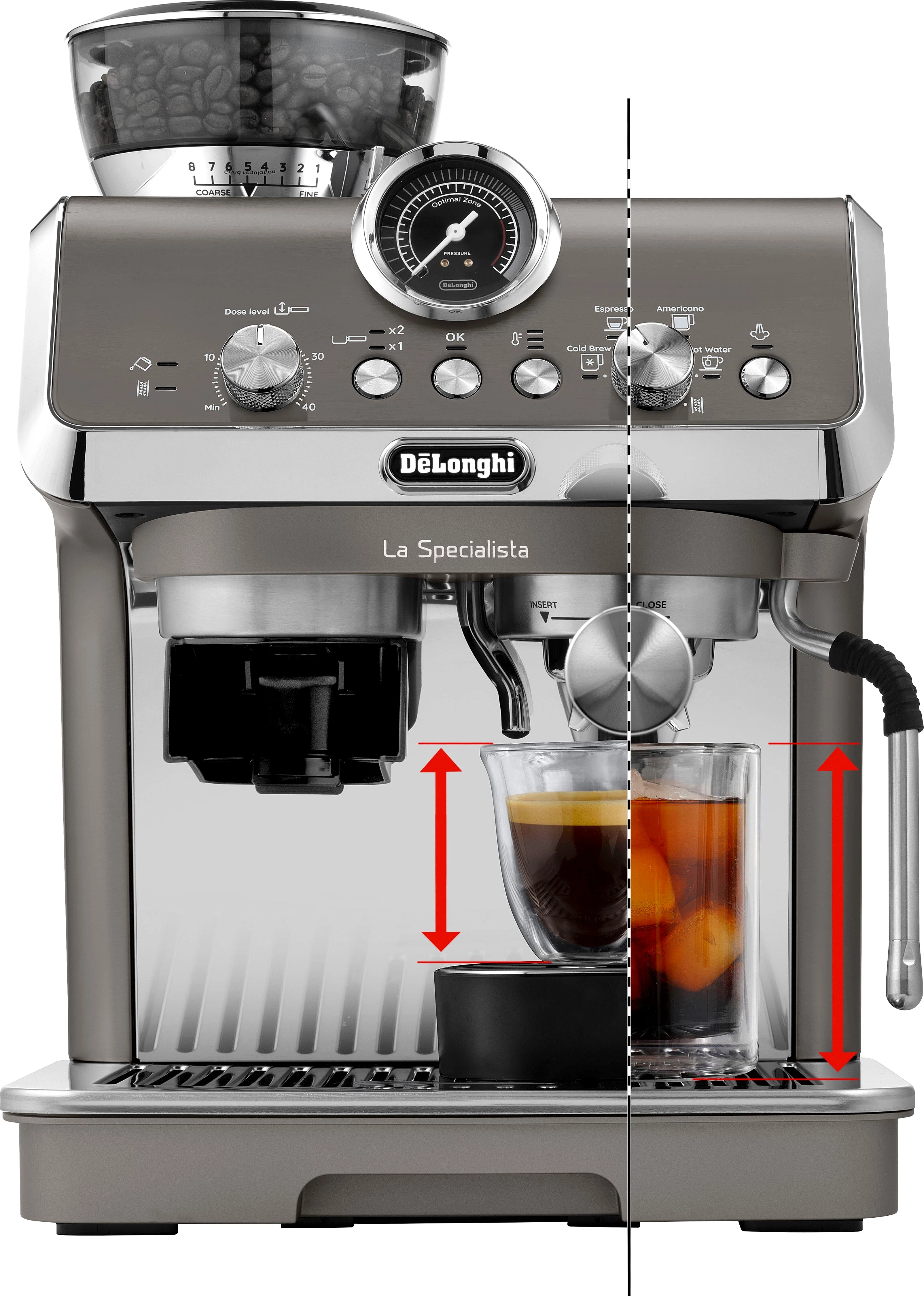De'Longhi Espressomaschine LA SPECIALISTA ARTE EVO COLD BREW, Siebträger