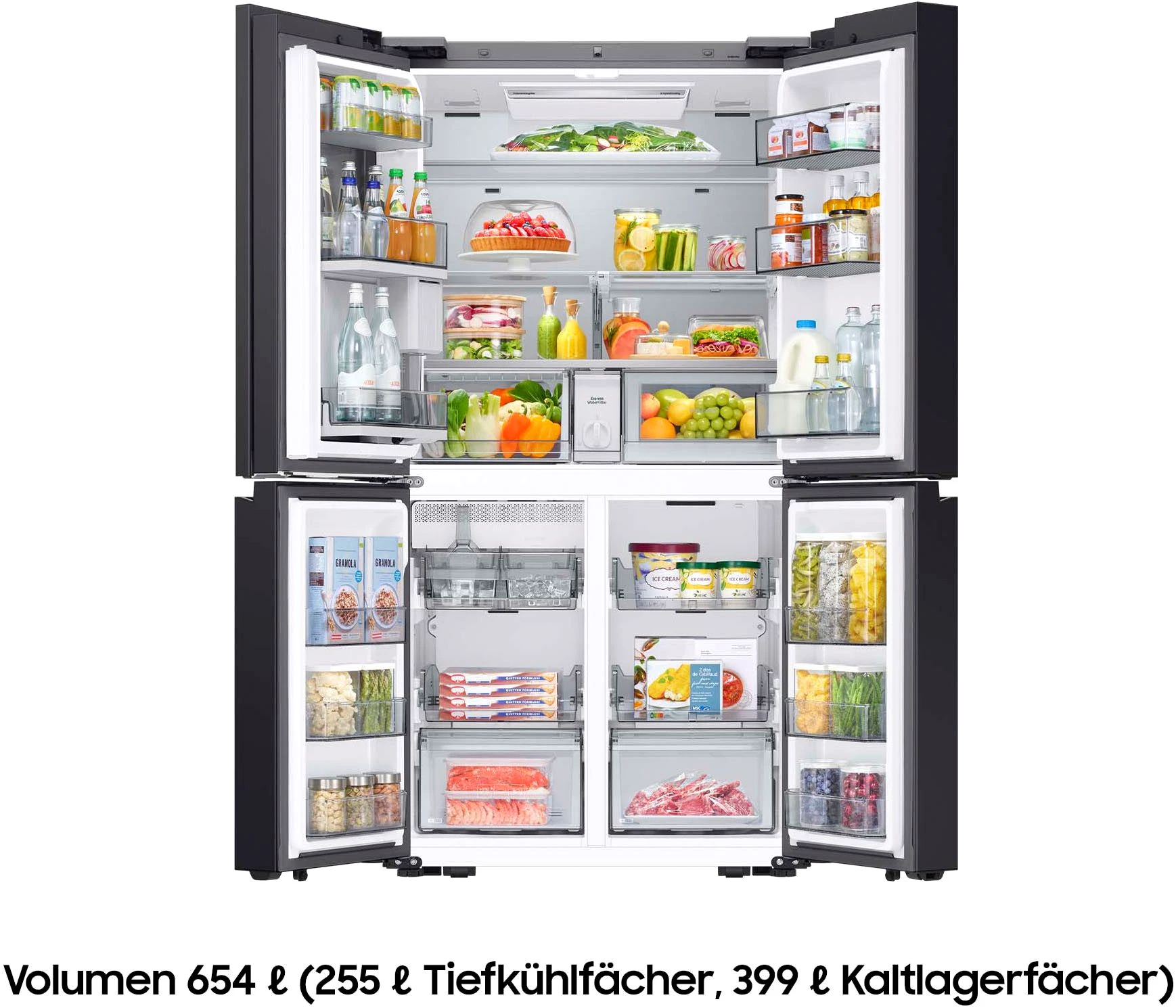 Samsung French Door RM94F RM90F67CECEF, 185,3 cm hoch, 91,2 cm breit