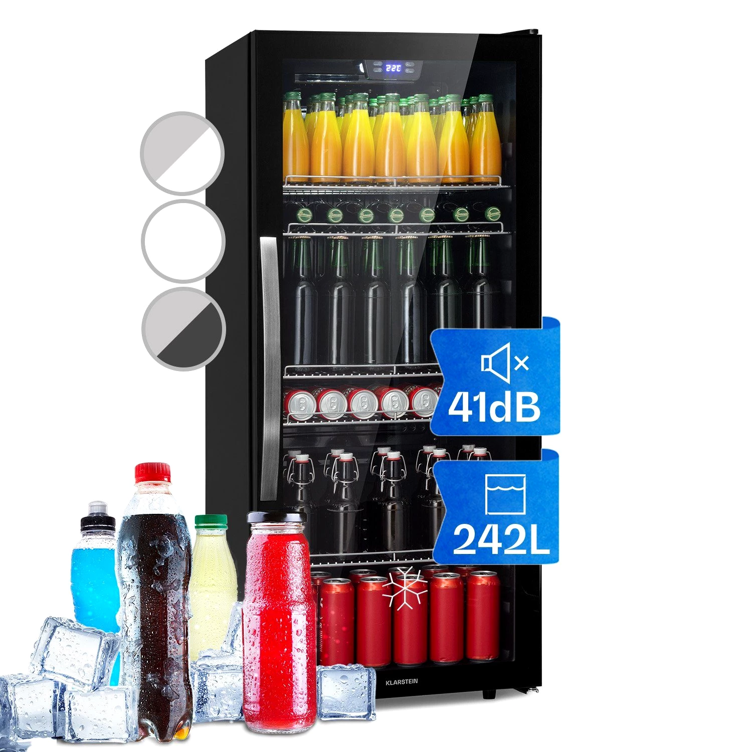 KLARSTEIN Getränkekühlschrank HEA8-Beersafe-242-bl 10045903 Bierkühlschrank Getränkekühlschrank
