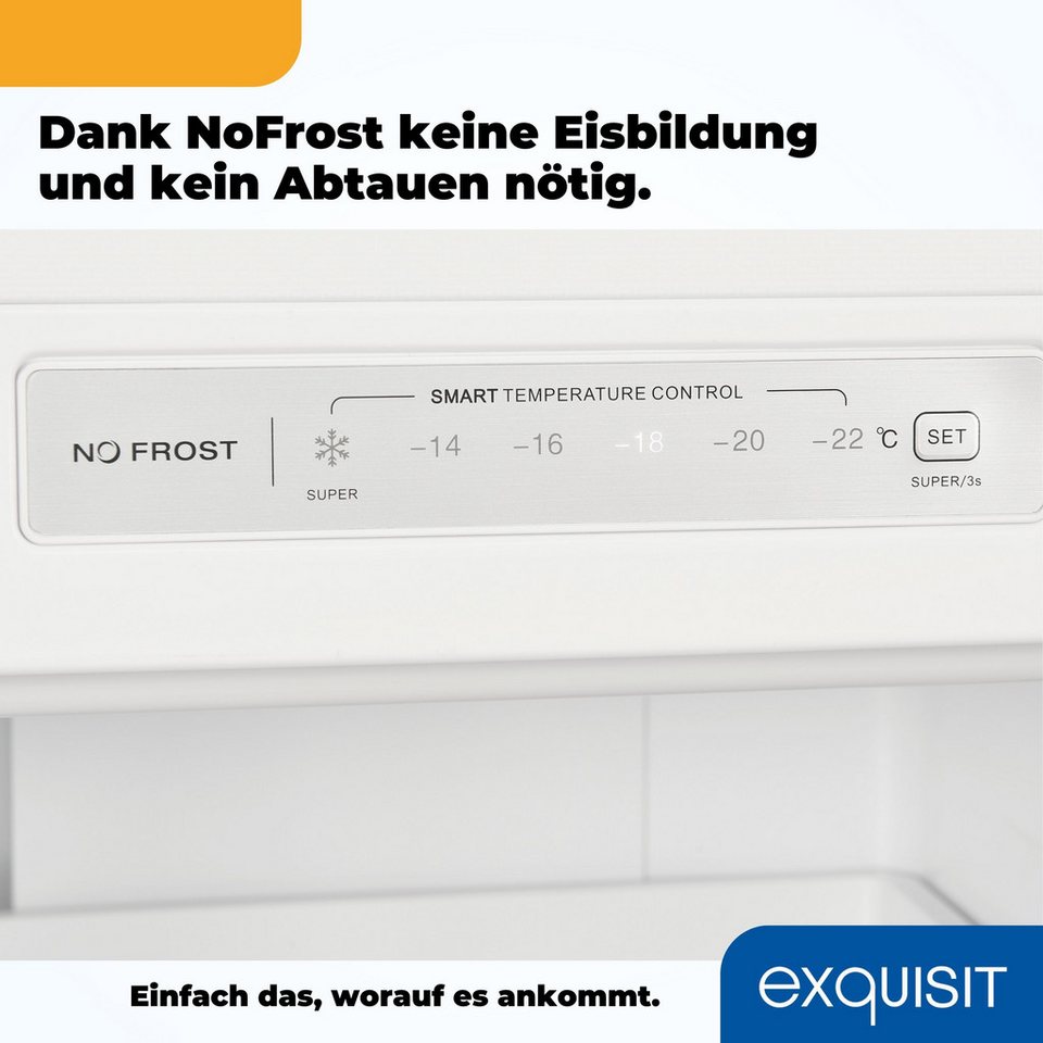 exquisit Gefrierschrank GS231-NF-H-040D weiss, 143 cm hoch, 54 cm breit, 4*-Gefr