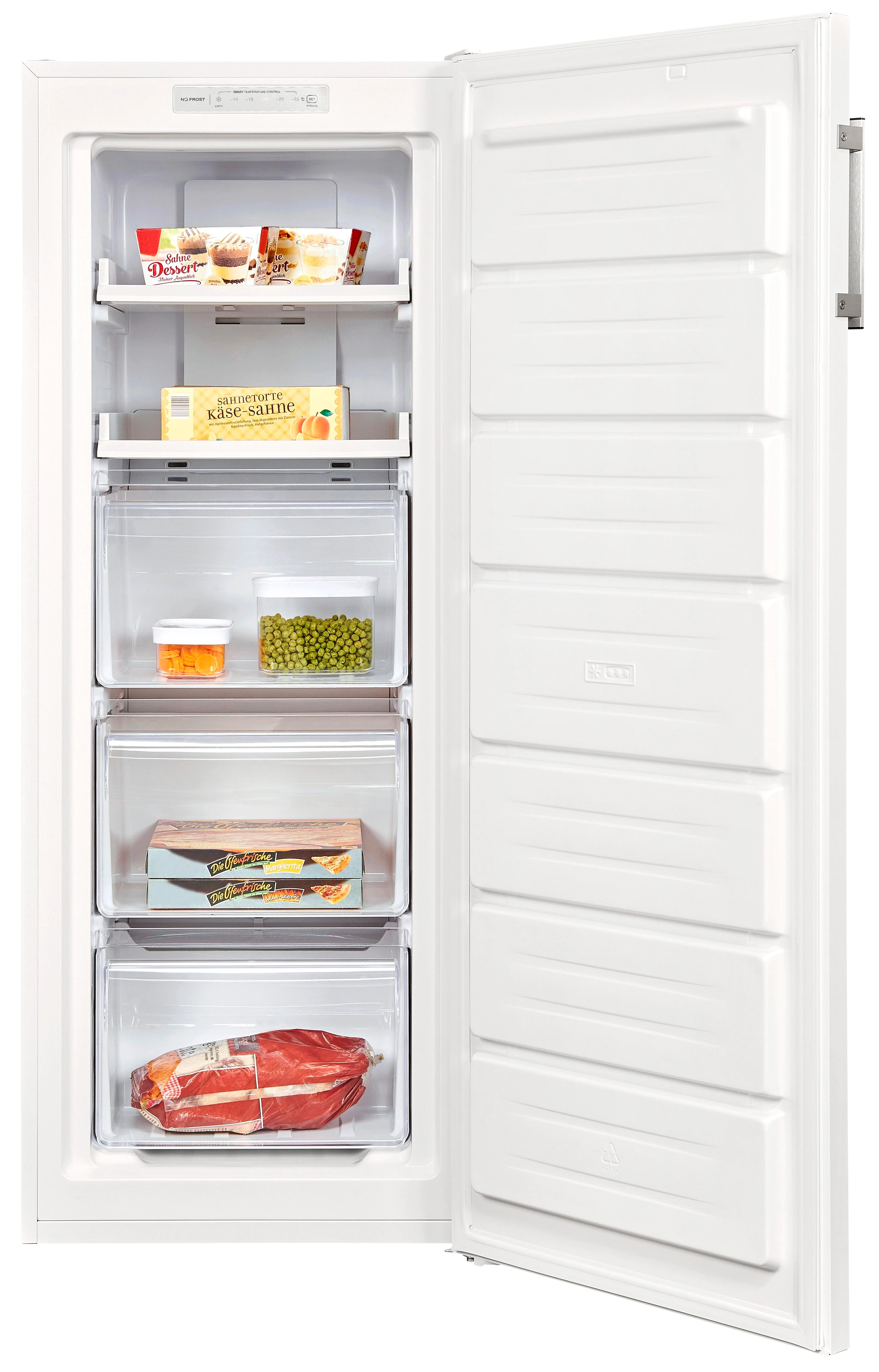exquisit Gefrierschrank GS231-NF-H-040C weiss, 143 cm hoch, 54 cm breit, NoFrost