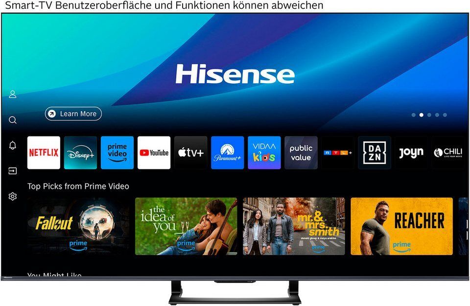 Hisense 50U7Q QLED Mini LED-Fernseher (126 cm/50 Zoll, 4K Ultra HD, Smart-TV, 4K